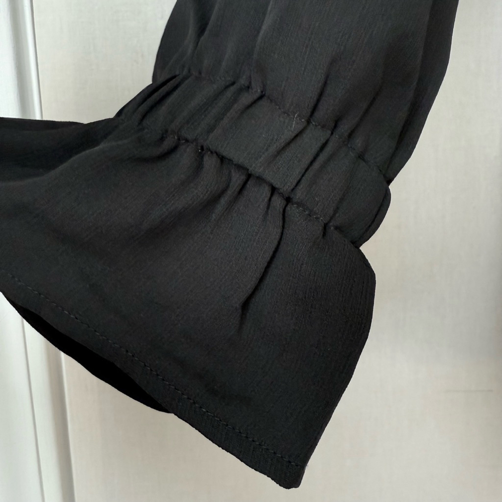 Women's After Market Blouse halter LS Top, Size M Black - Picture 9 of 12